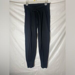 Victoria’s Secret PINK active wear black wide waistband Joggers Sz L